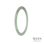 Real Type A Light Green Jade Bangle - 60mm Thin