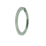 Real Type A Flower Burmese Jade Bracelet - 55mm Thin