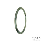 Genuine Type A Flower Burmese Jade Bangle Bracelet - 59mm Thin