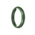 A high-quality, natural green Burmese Jade bracelet with a half moon shape, measuring 57mm. Created by MAYS™.