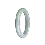 Genuine Untreated Lavender Jadeite Jade Bangle Bracelet - 58mm Half Moon