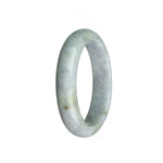 Authentic Untreated Lavender Burma Jade Bangle Bracelet - 58mm Half Moon