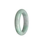 Genuine Natural Lavender with Light Green Burmese Jade Bracelet - 52mm Half Moon