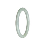 Certified Grade A White Traditional Jade Bangle - 59mm Petite Round