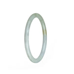 A beautiful and delicate white and lavender jadeite bangle, perfect for petite wrists, from MAYS GEMS.