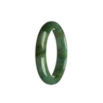 A beautiful green jadeite bracelet with a semi-round shape, measuring 54mm in size. Perfect for adding an elegant touch to any outfit.