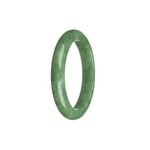 Genuine Grade A Green Traditional Jade Bangle Bracelet - 53mm Semi Round