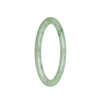 Genuine Grade A Light Green Burma Jade Bangle - 60mm Petite Round