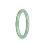 Genuine Grade A Light Green Burmese Jade Bangle - 55mm Petite Round