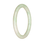 A half moon-shaped white jade bangle, beautifully crafted by MAYS GEMS.