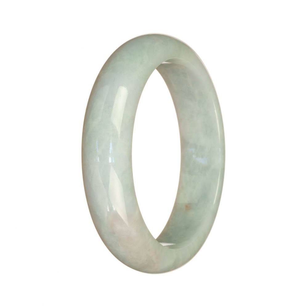 A close-up image of a beautiful lavender jadeite bracelet in a half moon shape, made from genuine Grade A jadeite. The bracelet measures 55mm in diameter and is a stunning piece from the MAYS™ collection.