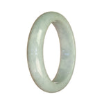 Genuine Grade A Greyish Lavender Jadeite Jade Bangle - 55mm Half Moon