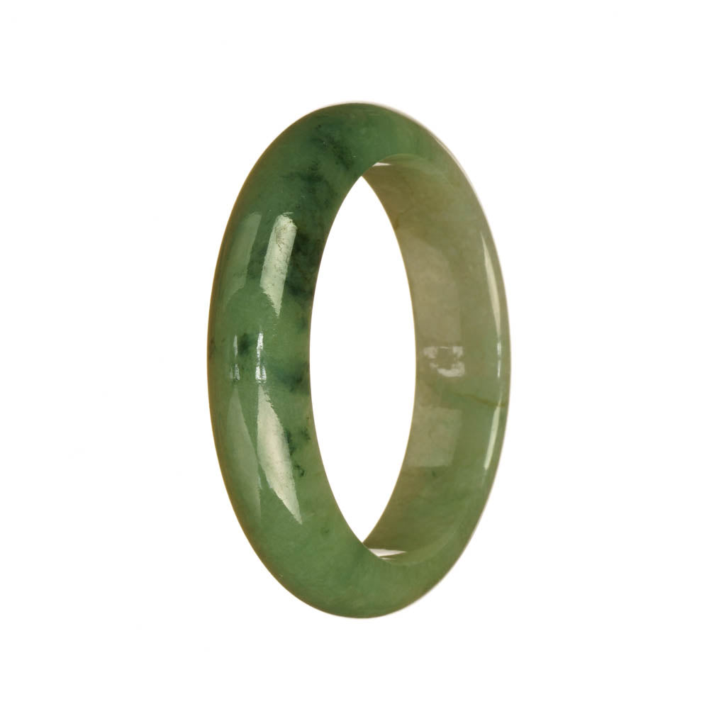 Authentic Natural Green Jadeite Jade Bracelet - 51mm Half Moon