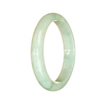 Genuine Grade A Light Green Jade Bangle Bracelet - 55mm Half Moon