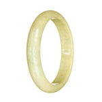 Genuine Natural Light Green Jadeite Jade Bracelet - 59mm Half Moon