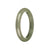 A 51mm semi-round genuine untreated green traditional jade bangle bracelet by MAYS™.