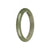 A 51mm semi-round traditional jade bangle in an authentic untreated green shade, crafted by MAYS™.