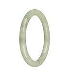 A small, round jade bangle bracelet made from high-quality Grade A green jade.
