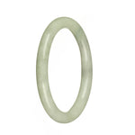 Genuine Grade A Green Burma Jade Bangle Bracelet - 59mm Petite Round