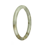 Genuine Grade A Green with Brown Patterns Traditional Jade Bracelet - 60mm Petite Round