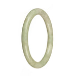 Authentic Natural Light Green Burmese Jade Bracelet - 59mm Petite Round
