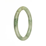 Real Grade A Green Jadeite Jade Bangle Bracelet - 56mm Petite Round
