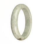 Genuine Grade A Grey with Brown Patterns Jade Bangle Bracelet - 62mm Half Moon
