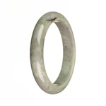 Genuine Grade A Greyish Lavender Burmese Jade Bracelet - 59mm Half Moon