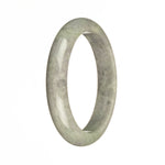 A beautiful half-moon shaped bracelet made of genuine Grade A Burmese Jade in a unique greyish lavender color.