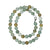 Green with White and Yellow Jadeite Jade Bead Necklace