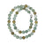 Green with White and Brown Jadeite Jade Bead Necklace