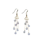 Lavender Jade Gold Drop Earrings