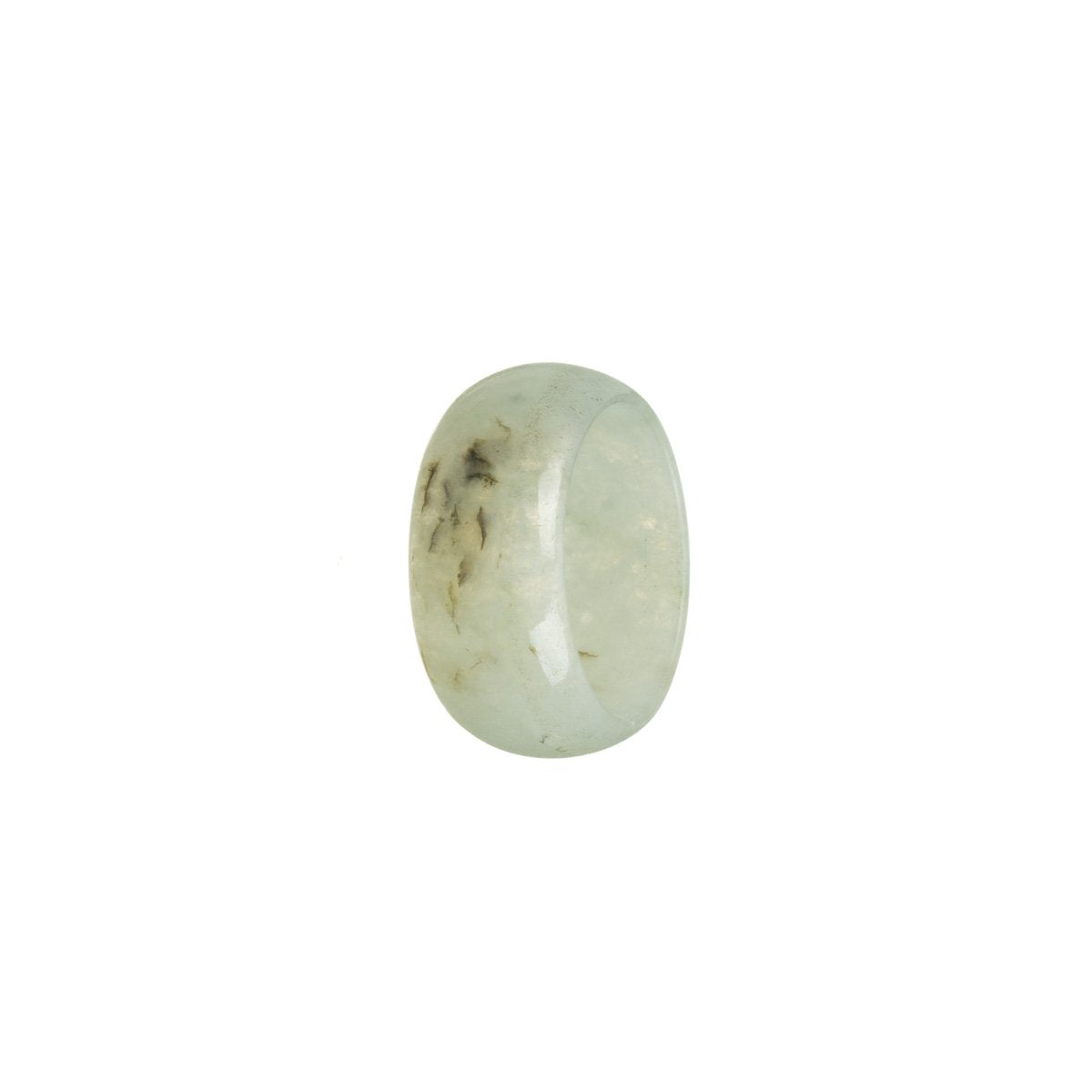 Genuine Light Green Burmese Jade Ring - Size T 1/2