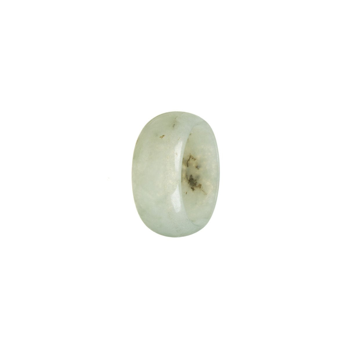 Genuine Light Green Burmese Jade Ring - Size T 1/2