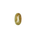 Genuine Pale Green with Brown Jade Ring - Size M