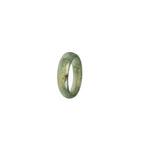 Certified Deep Green with White Burmese Jade Band - Size N