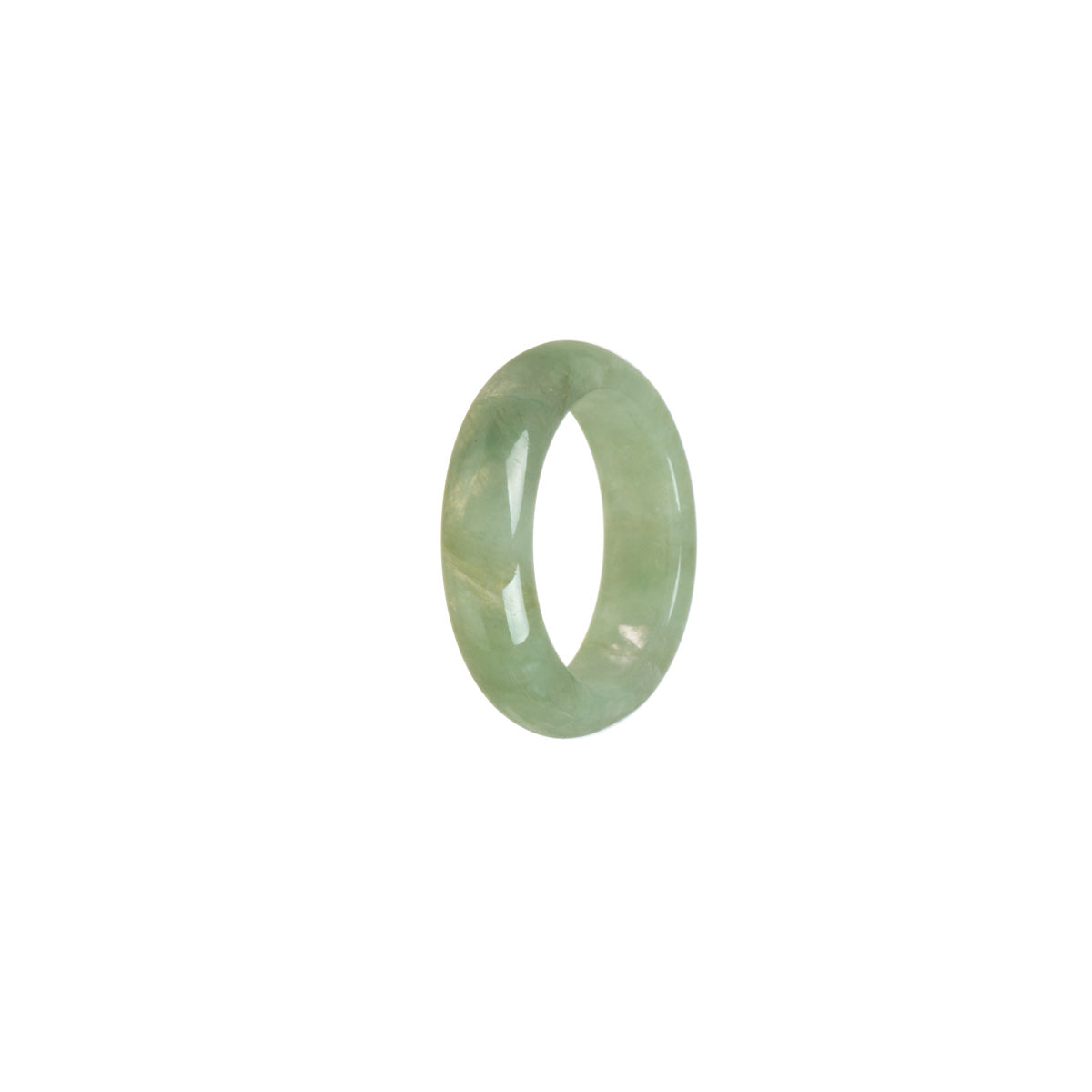 Real Light green Jadeite Jade Ring - Size N 1/2