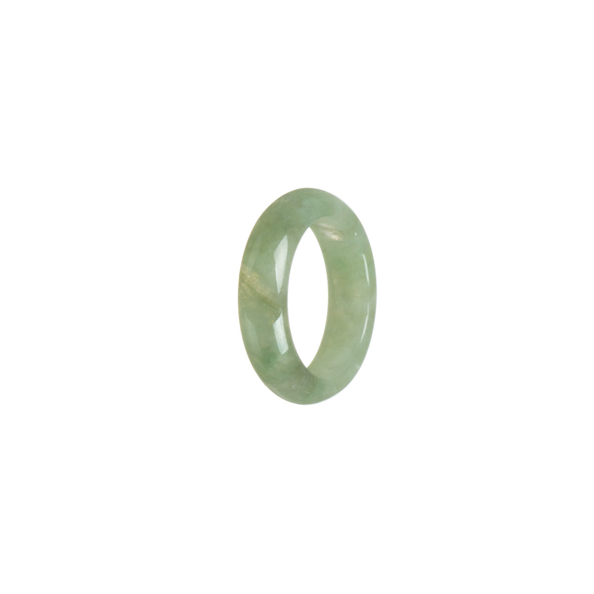 Real Light green Jadeite Jade Ring - Size N 1/2