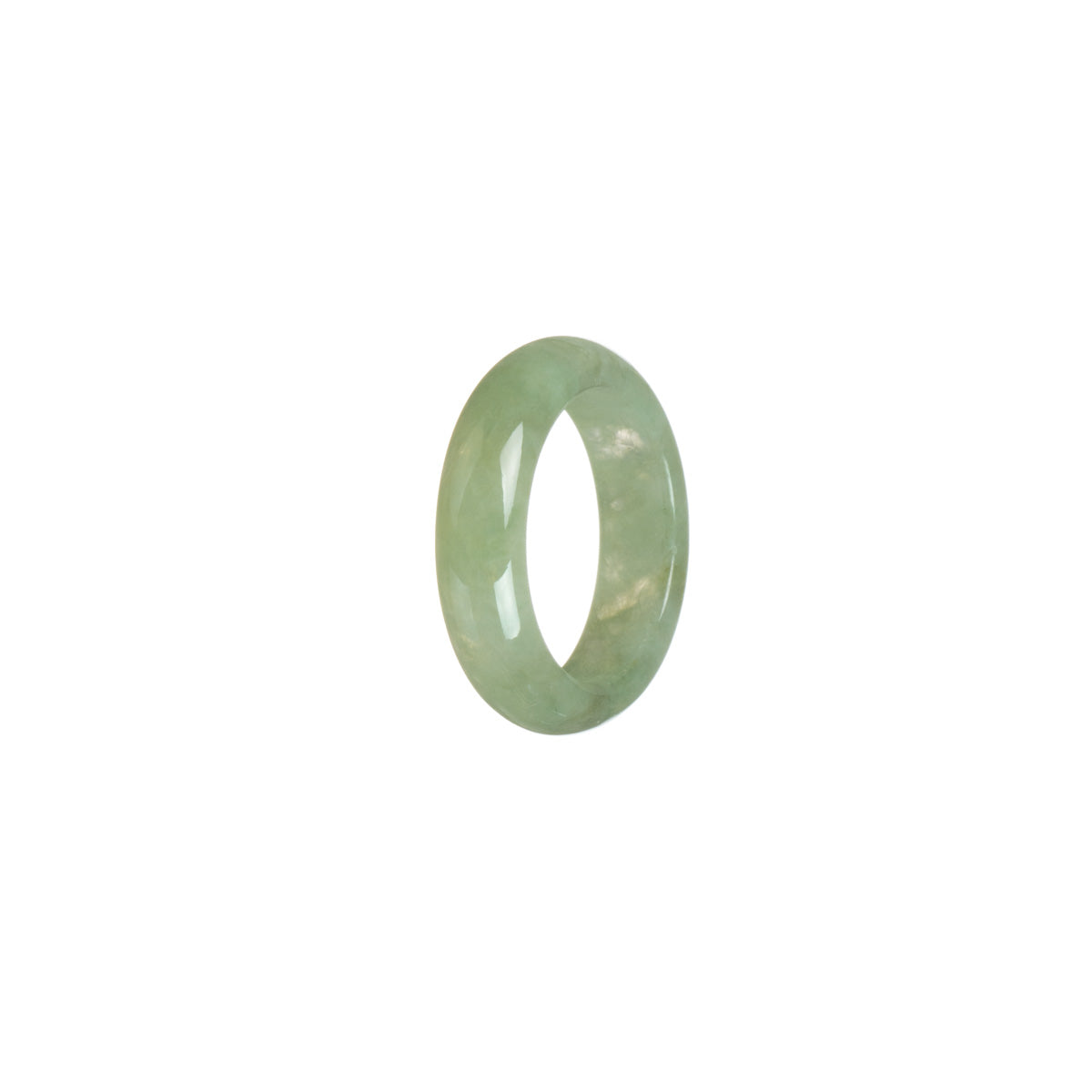 Real Light green Jadeite Jade Ring - Size N 1/2