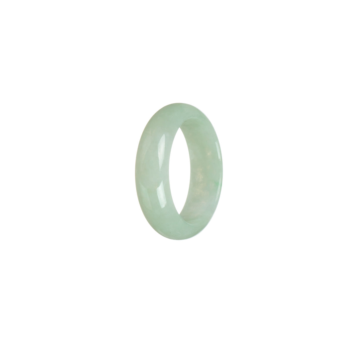 Certified Light Green Jadeite Jade Ring - Size T