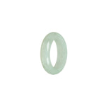 Certified Pale Green Burmese Jade Ring- Size S 1/2