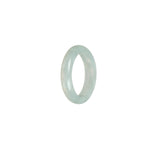 Certified White Burmese Jade Ring- Size S 1/2
