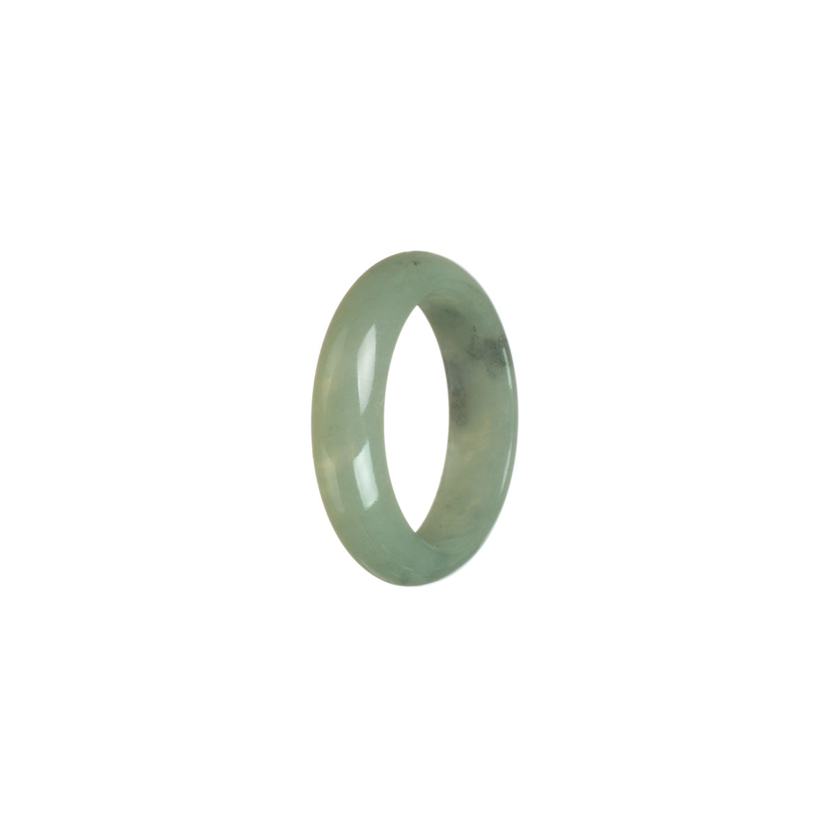 Authentic Greyish Green Jadeite Jade Band - Size T