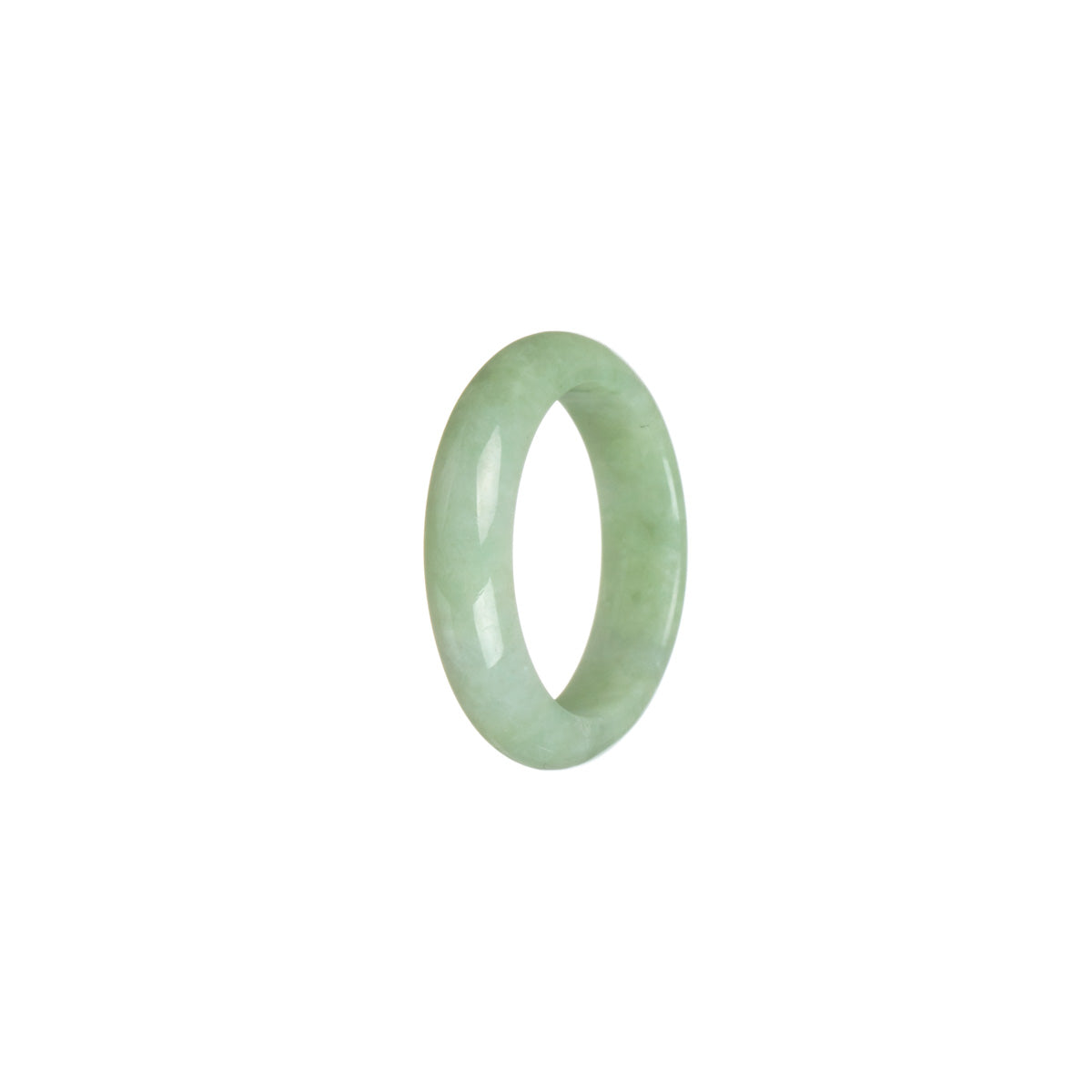 Genuine Light green Burmese Jade Ring - Size S 1/2
