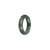 Genuine Olive Green with dark Grey Burma Jade Ring  - Size S