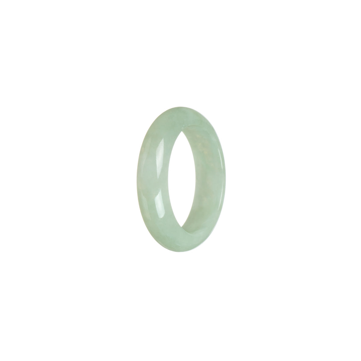 Real Pale green Jadeite Jade Band - Size S 1/2