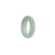 Certified White with Pale Green Burma Jade Band - Size S