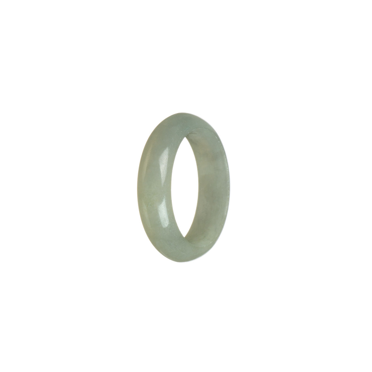 Genuine Light grey Jade Band - Size S 1/2