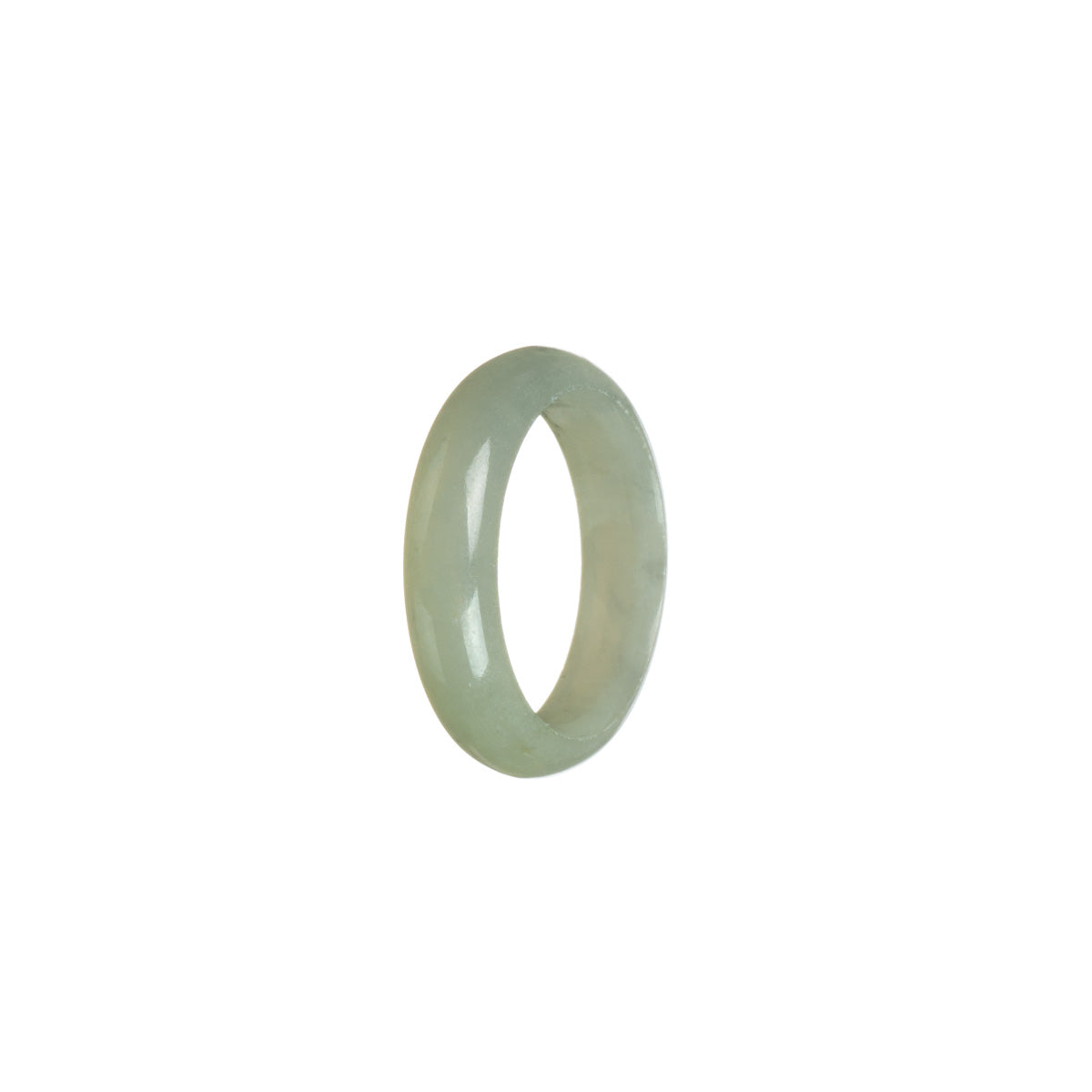 Certified Light grey Jade Ring - Size S