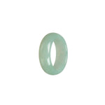 Certified Pale green Jadeite Jade Ring - Size S 1/2